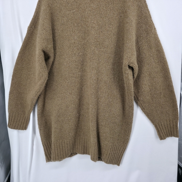 Jenni Kayne Alpaca Wool Blend Long Cardigan Sweater Camel Button Quiet Luxury Sm - Picture 9 of 12